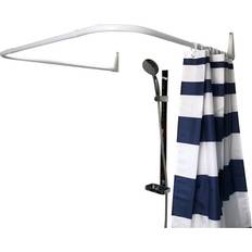 White Shower Curtain Rods Erica 121 VINKEL BYGGPACK