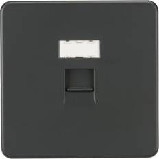 Knightsbridge Screwless RJ45 network outlet Anthracite