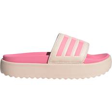 Adidas Adilette Platform Slides - Wonder Quartz/Beam Pink/Taupe Met