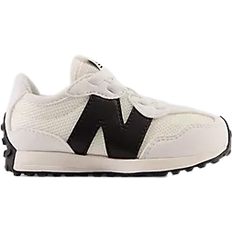 New Balance Little Kid's 327 Bungee Lace - White with Black