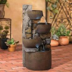 John Timberland Ashmill Urn Rustic Cascading Fountain