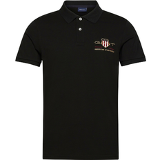 Gant Sportswear Garment Clothing Gant Archive Shield Piqué Polo Shirt - Black