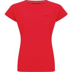 Red - Women T-shirts Berghaus Women's Nesna Short Sleeve Baselayer Red