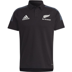 Adidas Men All Blacks Rugby Polo Shirt - Black/Wonder Steel/White