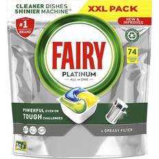 Fairy platinum dishwasher tablets Fairy Platinum Plus All-In-1 Dishwasher Lemon XXL 74 Tablets