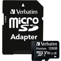 Class 10 - microSDXC Memory Cards Verbatim Premium MicroSDXC UHS-I U1 V10 128GB +Adapter