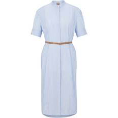 Hugo Boss Women Dresses HUGO BOSS Desseni Stripe Belted Cotton Dress