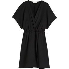 H&M Crinkled Wrap Dress - Black