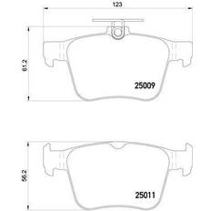 Brembo Bremsbelagsatz, Scheibenbremse Hinterachse P