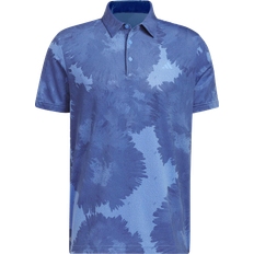 Adidas Men's Flower Mesh Golf Polo Shirt - Blue Fusion/Collegiate Navy