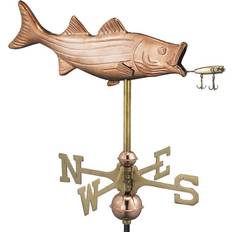 Good Directions Cottage Bass with Lure Copper Weathervane