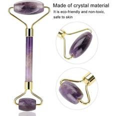 Danielle dual ended amethyst facial roller massager temple