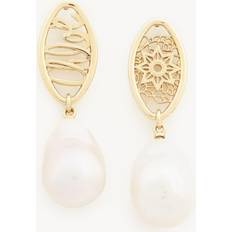 Chloé Darcey lace drop earrings White 100% Brass, Hyriopsis Cumingii, Farmed, COO China