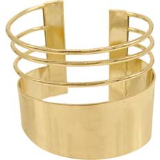 Adornia 14k Gold Plate Tall Cuff Bracelet