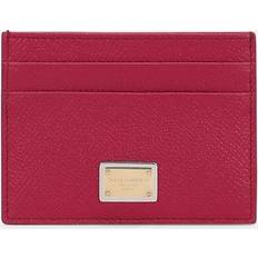 Dolce & Gabbana Dauphine calfskin card with branded tag - cyclamen