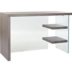 Dkd Home Decor Crystal MDF Tempered Glass Writing Desk