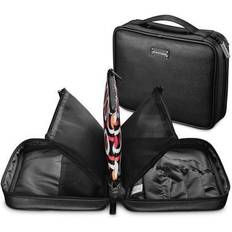 BYOOTIQUE Makeup Bag with 3 Removable Pouches Loose Leaf Binders Cosmetic Travel