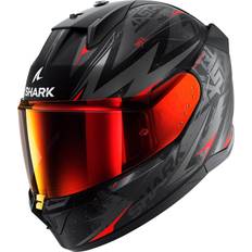 Medium Motorcycle Helmets Shark D-Skwal 3 Blast-R, Black/Grey/Red Adult