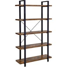 Vasagle Industrial Stable Rustic Brown/Black Book Shelf 177.5cm