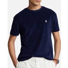 Polo Ralph Lauren Polyester T-shirts Polo Ralph Lauren Mens Navy Logo-embroidered Cotton-blend T-shirt