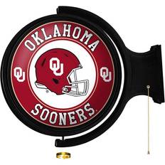 The Fan-Brand Oklahoma Sooners 23'' x 21'' Team Helmet Illuminated Rotating Wall Sign