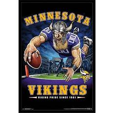 Trends International Minnesota Vikings 24.25'' x 35.75'' Framed Mascot Endzone Poster