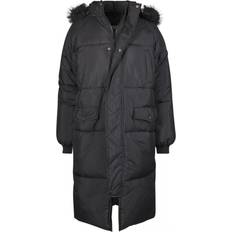 Urban Classics L - Women Coats Urban Classics Ladies Oversize Faux Fur Puffer Coat - Black