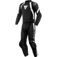 Motorcycle Suits Dainese AVRO LEATHER 2PCS SUIT BLACK-MATT/BLACK-MATT/WHITE