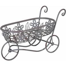 Charles Bentley Wrought Iron Wheel Barrow Planter