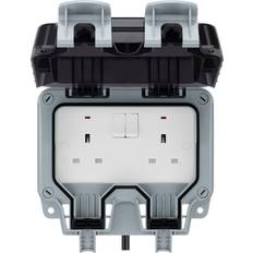 Black Electrical Outlets Masterplug ‎WP22KIT/3