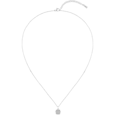 Hugo Boss Medallion Necklace - Silver/Transparent