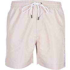 Calvin Klein Beige Swimming Trunks Calvin Klein Medium Drawstring Swim Shorts - Stony Beige