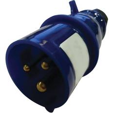 Eagle Blue 16a 3 contact high current in-line plug