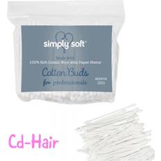 Caress Simply soft-paper stem cotton buds approx 200 for professionals-x4 packs