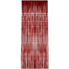 Smiffys Shimmer Curtain, Red, Metallic Fancy Dress