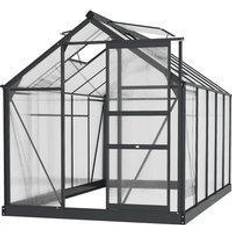 Greenhouses OutSunny 6x10ft Walk-In Polycarbonate Greenhouse Plant Grow