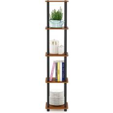 Purple Book Shelves Furinno Turn-N-Tube 5-Tier Corner Book Shelf