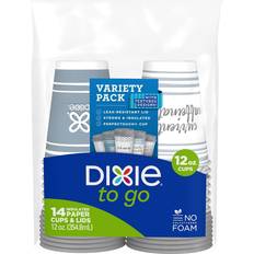 Dixie To Go Hot Disposable Cups & Lids 12oz