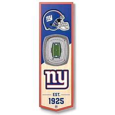 YouTheFan New York Giants 6'' x 19'' 3D StadiumView Banner