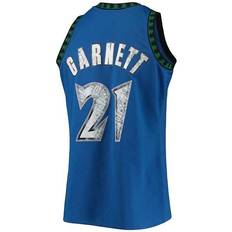 Basketball T-shirts Mitchell & Ness and Minnesota Timberwolves Kevin Garnett #21 75th Anniversary Jersey Blue Blue