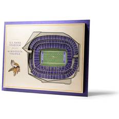 YouTheFan NFL Minnesota Vikings 5-Layer StadiumViews 3D Wall Art