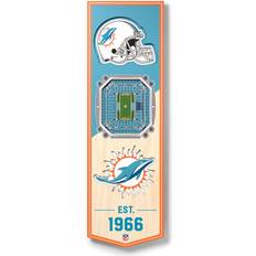 YouTheFan Miami Dolphins 6'' x 19'' 3D StadiumView Banner