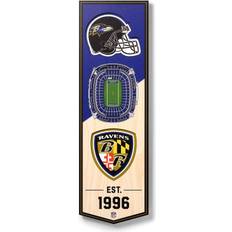 YouTheFan Baltimore Ravens 6'' x 19'' 3D StadiumView Banner