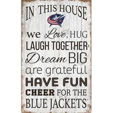 Fan Creations Columbus Blue Jackets x 19 Team In This House Sign