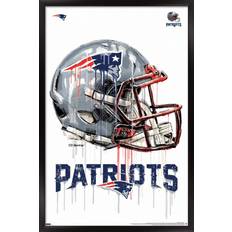 Trends International New England Patriots 24.25'' x 35.75'' Framed Helmet Poster