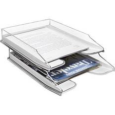 Sorbus Letter Tray Organizer Stackable Clear