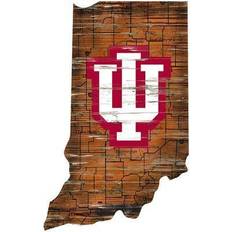 Fan Creations Indiana Distressed State with Logo