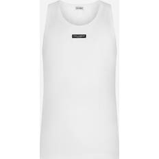 Dolce & Gabbana Two-way stretch cotton tank top with logo label