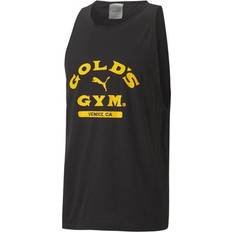 Puma Men Tank Tops Puma x Gold's Gym Logo Tank Top Mens Black Cotton