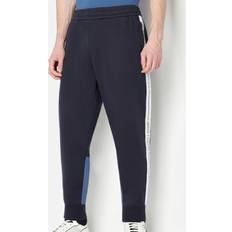 Armani Exchange Men - White Trousers & Shorts Armani Exchange Panelled Cotton-Blend Jogging Bottoms
